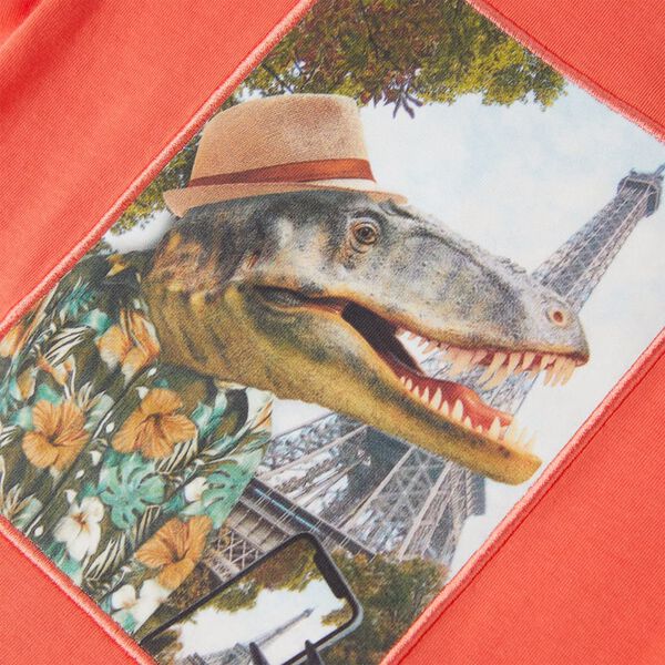 Lasten T-paita vaalea punainen 128