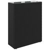 vidaXL Korkea ruukku Musta 55 x 22 x 70 cm polyrottinki