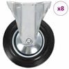 vidaXL Rullapy&ouml;r&auml;t kiinte&auml;t 8 kpl 160 mm
