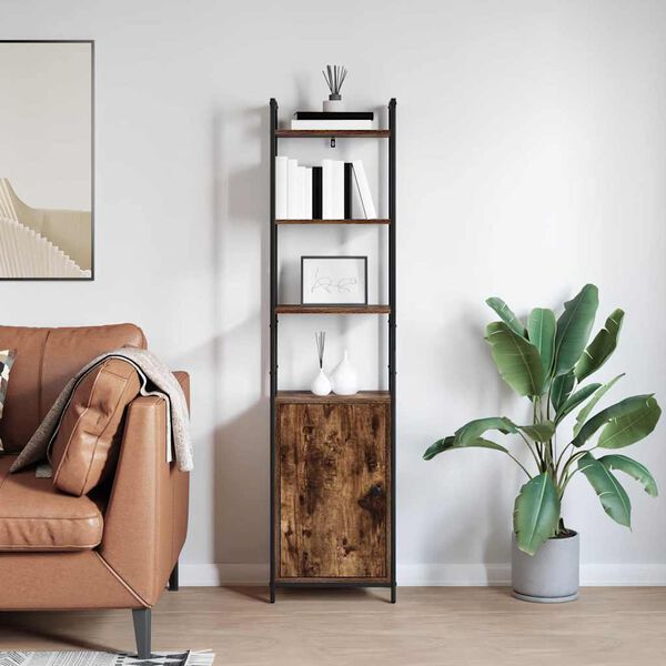 vidaXL Kirjahylly Savup&auml;hkin&auml; 40 x 24 x 161 cm Tekninen puu