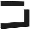 vidaXL TV Cabinet Set 6 kpl 30,5 x 30 x 90 cm Musta tammi.