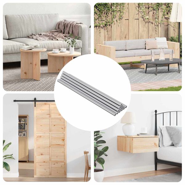 vidaXL Kierretty varsi 12 pcs Hopea 6 x 170 mm Ter&auml;s