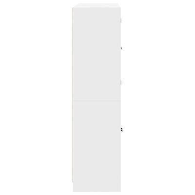 vidaXL Kirjahylly ovilla valkoinen 136x37x142 cm tekninen puu