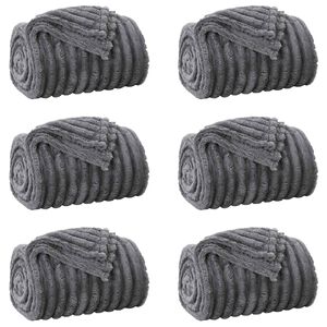 vidaXL Heittop&auml;&auml;llys 6 kpl Tummanharmaa 200 x 150 cm 4.75 kg Fleese