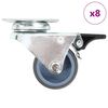 vidaXL Kaksirenkaiset rullapy&ouml;r&auml;t 8 kpl 50 mm