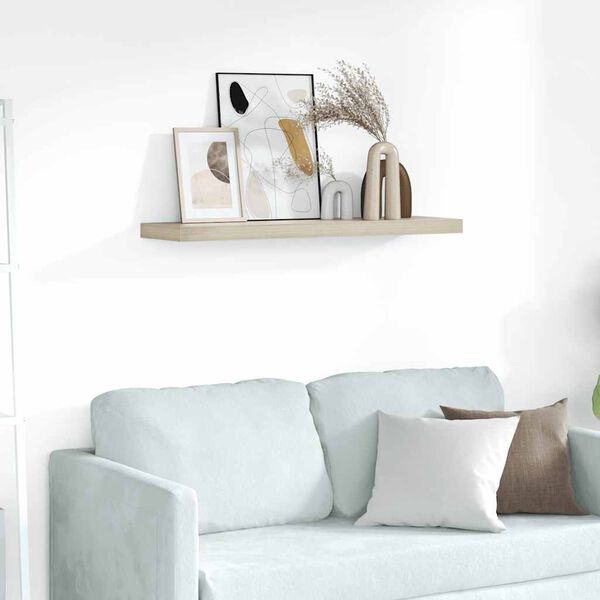 vidaXL Kelluva sein&auml;hylly tammi 90x23,5x3,8 cm MDF