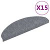 vidaXL Porrasmatot itseliimautuvat 15 kpl 65x21x4 cm vaaleanharmaa puolipy&ouml;re&auml; suuri