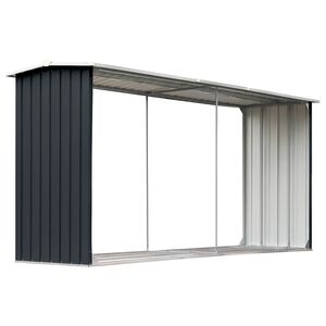 vidaXL Puuvaja galvanoitu ter&auml;s 330x92x153 cm antrasiitti