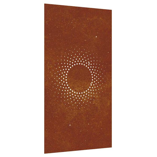 vidaXL Puutarhasein&auml;koriste 105x55 cm corten ter&auml;s aurinkokuvio
