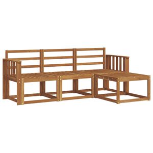 vidaXL Ulkosohvakokoelma 4 pcs Luonnollinen