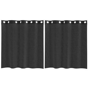 vidaXL Voileeverhot l&auml;piviennill&auml; 2 kpl musta 140x140 cm