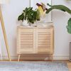 vidaXL kaapin ovet s&auml;leikk&ouml; Design 2 kpl 39,5x29,5cm massiivipuu m&auml;nty