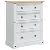 vidaXL S&auml;ilytyskirstut Corona Valkoinen 92 x 48 x 114 cm
