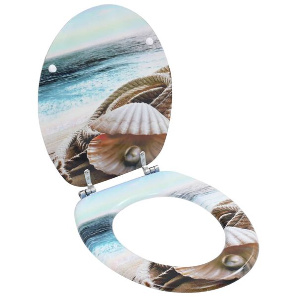 vidaXL WC-istuin hard close kannella MDF simpukkakuosi