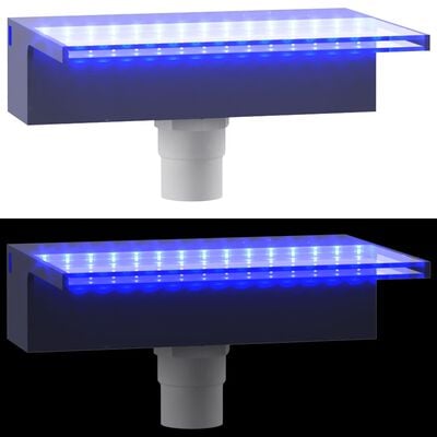 vidaXL Vesiputous RGB LED-valoilla akryyli 30 cm