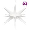 vidaXL Jouluvalo 3 LED-valoa taitettava valkoinen 57 cm