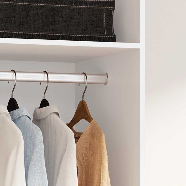 vidaXL Vaatekaappi valkoinen 50x50x200 cm tekninen puu