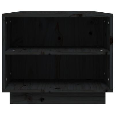 vidaXL Sohvapöytä musta 90x49x40,5 cm täysi mänty