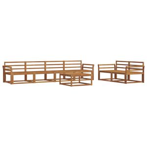 vidaXL Ulkosohvakokoelma 7 pcs Luonnollinen Tihe&auml; akasiapuu