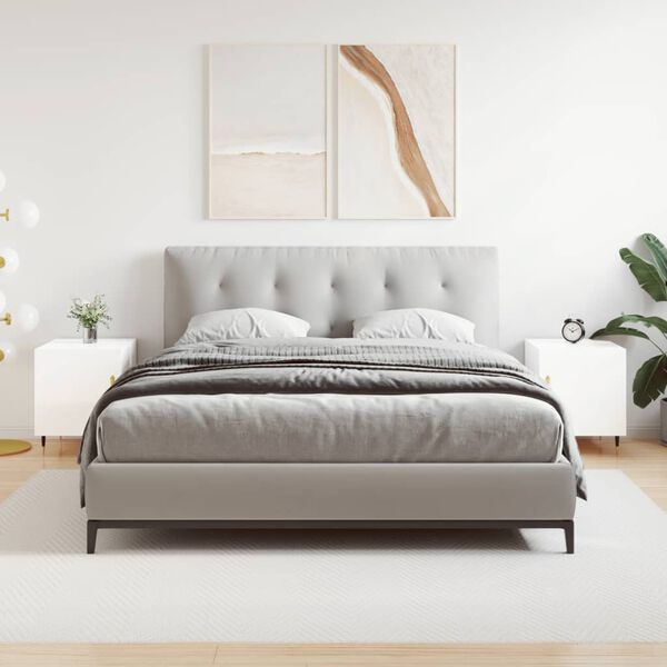 vidaXL Y&ouml;p&ouml;yd&auml;t 2 kpl korkeakiilto valkoinen 40x40x50 cm tekninen puu