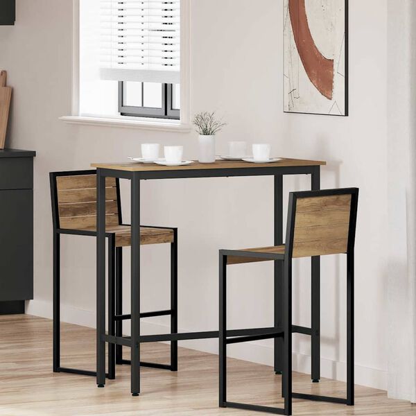 vidaXL P&ouml;yt&auml; Artisan tammi 100 x 40 x 100,5 cm Kehitetty puu ja ter&auml;s