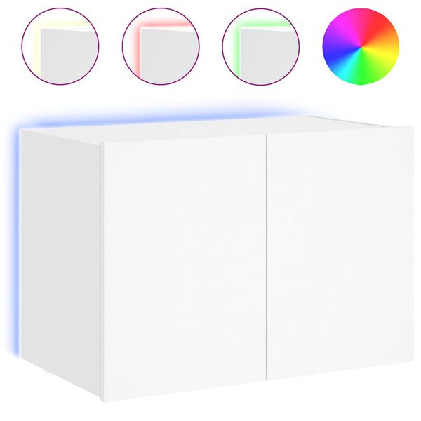 vidaXL TV-sein&auml;kaappi LED-valoilla valkoinen 60x35x41 cm