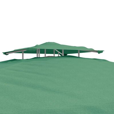 vidaXL Huvimaja kaksoiskatolla vihreä 3x3x2,68 m kangas