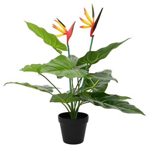 vidaXL Keinokasvi Strelitzia Vihre&auml; 65 x 13 x 55 cm Kangas, PE ja PEVA