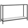 vidaXL Konsolip&ouml;yt&auml; valkoinen 120x35x75 cm karkaistu lasi