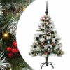 vidaXL Tekojoulukuusi LED -nauhavalot Vihre&auml; ja valkoinen 120 cm