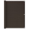vidaXL Parvekkeen suoja ruskea 120x600 cm HDPE