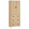 vidaXL Kaappi Sonoma tammi 69,5x34x180 cm tekninen puu