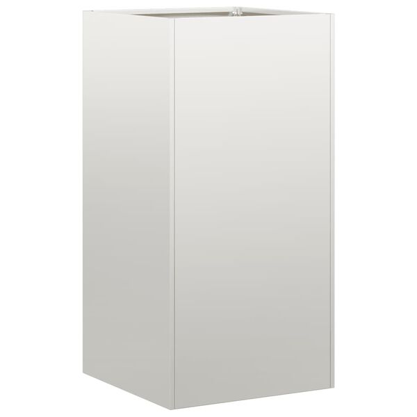 vidaXL Kukkalaatikko 40x40x80 cm ruostumaton teräs