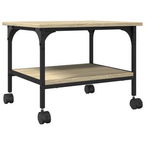 vidaXL Tulostinteline 2 tasoa Sonoma-tammi 50x40x38 cm tekninen puu