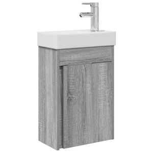 vidaXL Kylpyhuoneen kaappi hanalla Harmaa Sonoma 40,5 x 22,5 x 62 cm