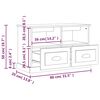 vidaXL TV-taso valkoinen 80x35x50 cm tekninen puu