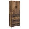 vidaXL Kaappisarja 2 pcs Vanha puu 66 x 34,5 x 90 cm Tekninen puu