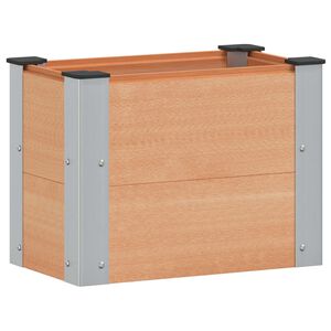 vidaXL Puutarhan Korotettu Kukkalaatikko Ruskea 50 x 30 x 36 cm
