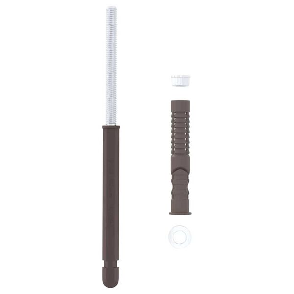 vidaXL Vaijeri-hyllypidikkeet 12 pcs Beige Ø10 x 170 mm Teräs