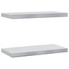 vidaXL Sein&auml;hyllyt 2 kpl 50x23,5 cm hopea ruostumaton ter&auml;s