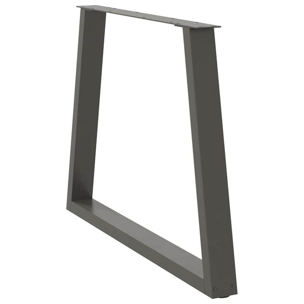 vidaXL Ruokapöydän jalat V-muotoiset 2 kpl antrasiitti 100x(72-73,3) cm teräs