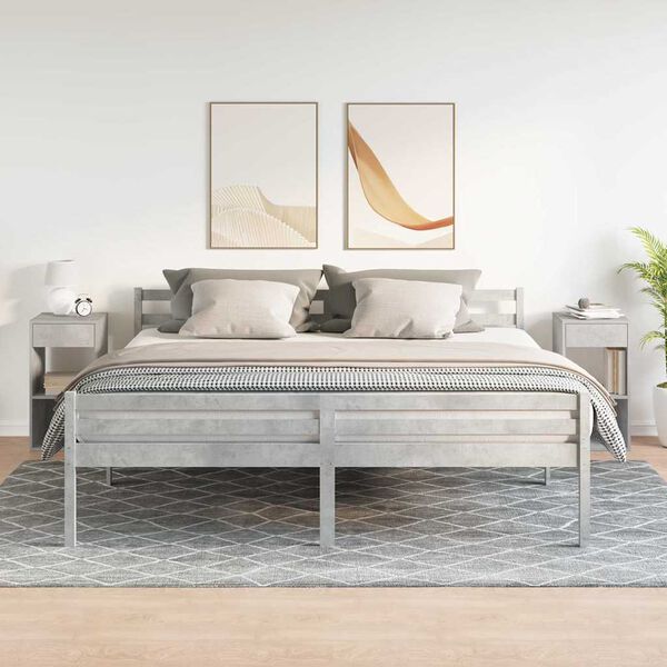 vidaXL y&ouml;p&ouml;yt&auml;kaapit laatikolla 2 kpl betoninharmaa 35x34x66,5 cm