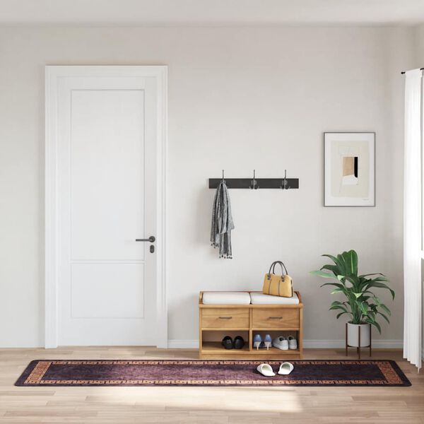 vidaXL Matto pest&auml;v&auml; 80x300 cm musta ja kulta