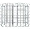 vidaXL Gabion Kohotettu Peti Hopea 100 x 50 x 80 cm Galvanoitu ter&auml;s
