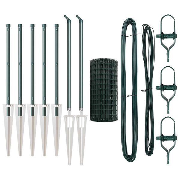 vidaXL Aita ja Tuki Vihre&auml; 0,8 x 10 m Ter&auml;s