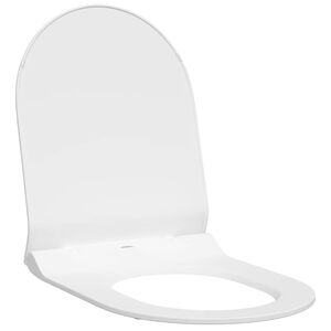 vidaXL WC-istuin S&auml;&auml;dett&auml;v&auml; Valkoinen 50 x 36,5 x 5 cm Polypropeeni