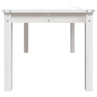 vidaXL Puutarhapöytä valkoinen 82,5x50,5x45 cm täysi mänty