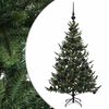 vidaXL Tekokuusi joulupalloilla 120 cm 150 LEDi&auml; L&auml;mpim&auml;n Valkoinen