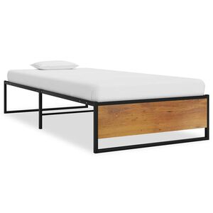 vidaXL S&auml;ngynrunko musta metalli 100x200 cm