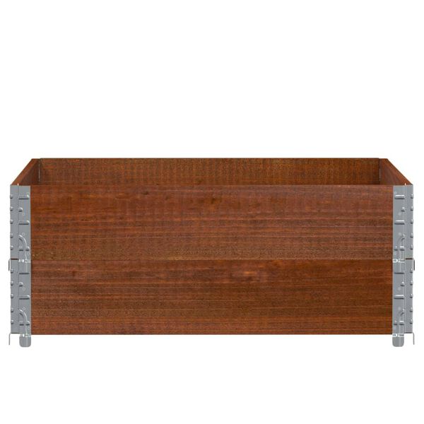 vidaXL Kukkalaatikko ruskea 100x100 cm t&auml;ysi m&auml;nty